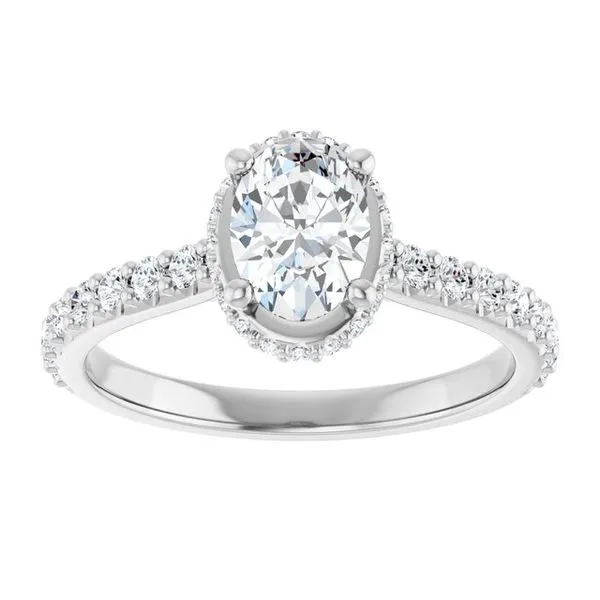 Hidden Halo-Style Engagement Ring Image 3 Don's Jewelry & Design Washington, IA