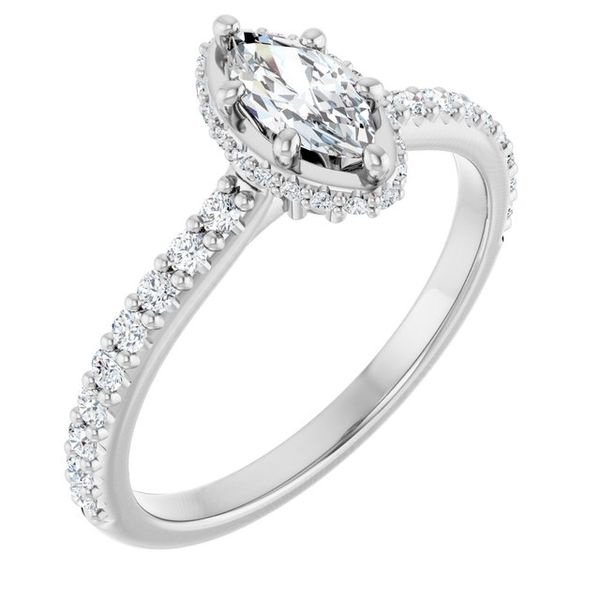 Hidden Halo-Style Engagement Ring