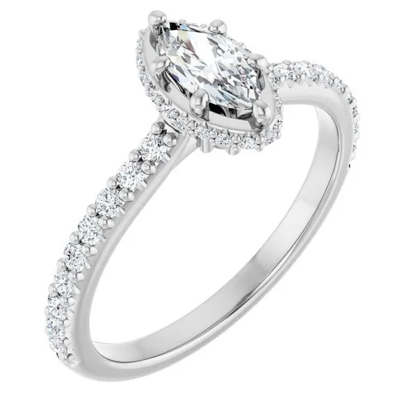 Hidden Halo-Style Engagement Ring Morin Jewelers Southbridge, MA