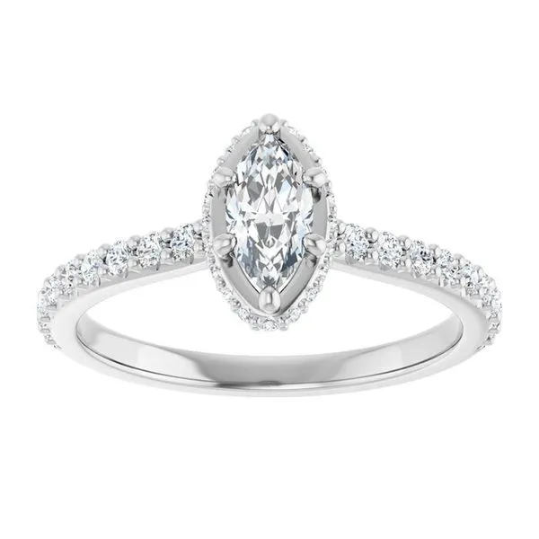 Hidden Halo-Style Engagement Ring Image 3 Don's Jewelry & Design Washington, IA