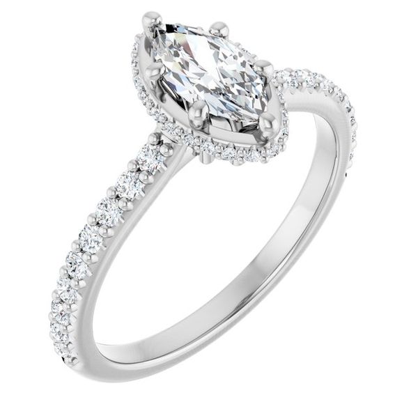 Hidden Halo-Style Engagement Ring