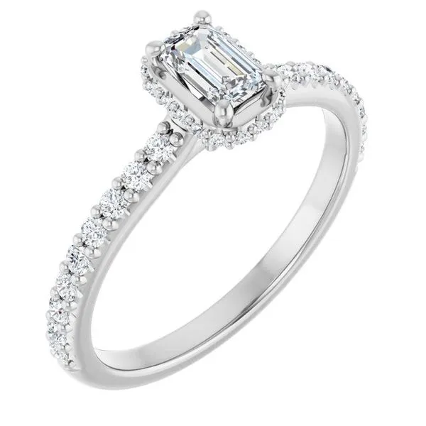 Hidden Halo-Style Engagement Ring