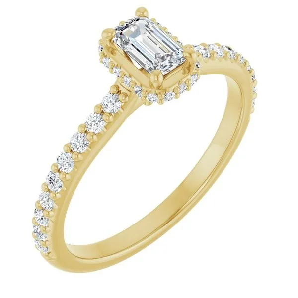 Hidden Halo-Style Engagement Ring J. West Jewelers Round Rock, TX