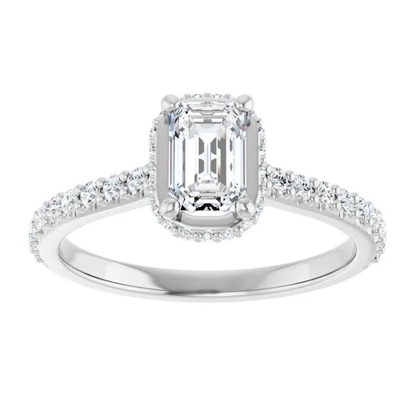 Hidden Halo-Style Engagement Ring Image 3 Don's Jewelry & Design Washington, IA