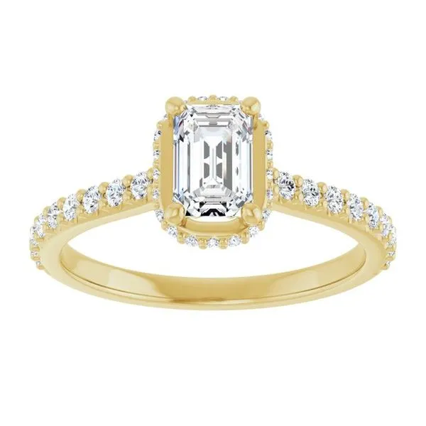 Hidden Halo-Style Engagement Ring Image 3 J. West Jewelers Round Rock, TX