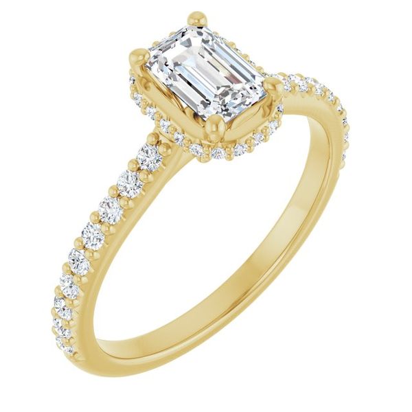Hidden Halo-Style Engagement Ring