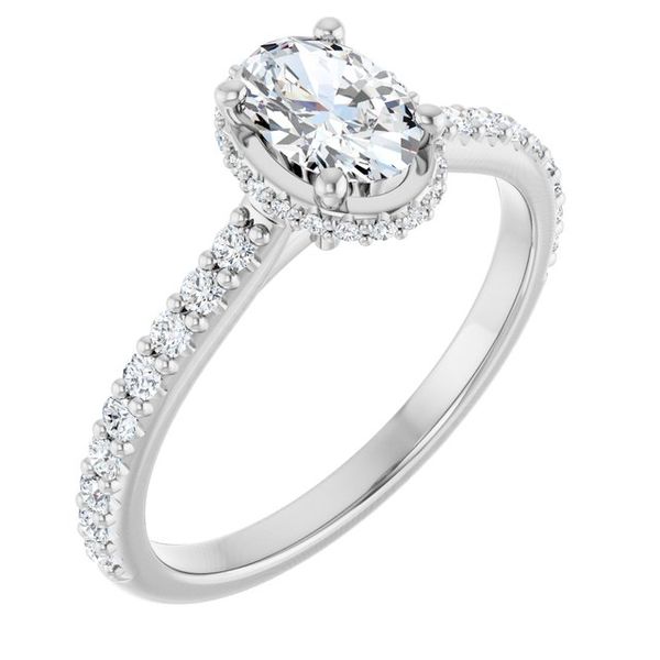 Hidden Halo-Style Engagement Ring