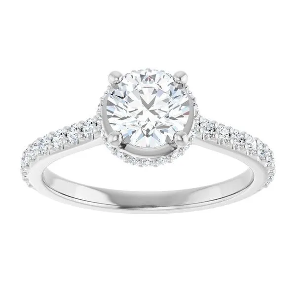 Hidden Halo-Style Engagement Ring Image 3 Michael Szwed Jewelers Longmeadow, MA
