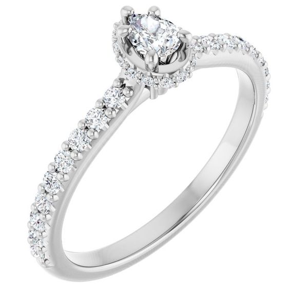 Hidden Halo-Style Engagement Ring