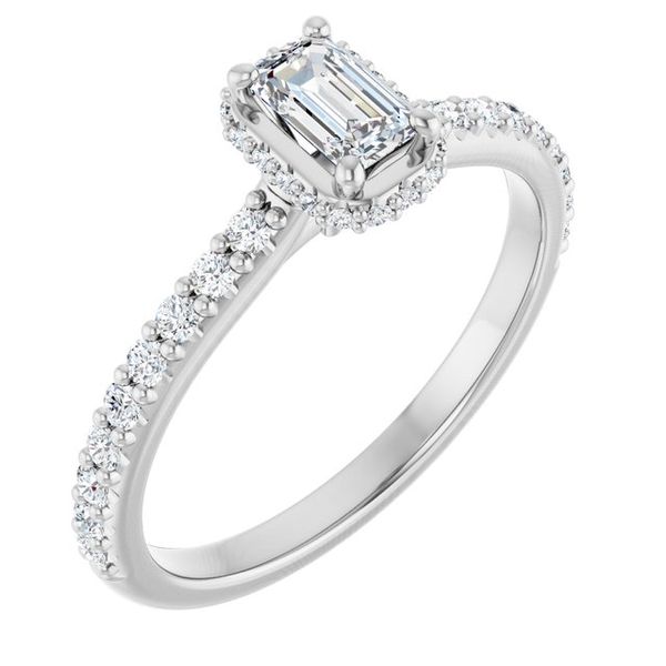 Hidden Halo-Style Engagement Ring