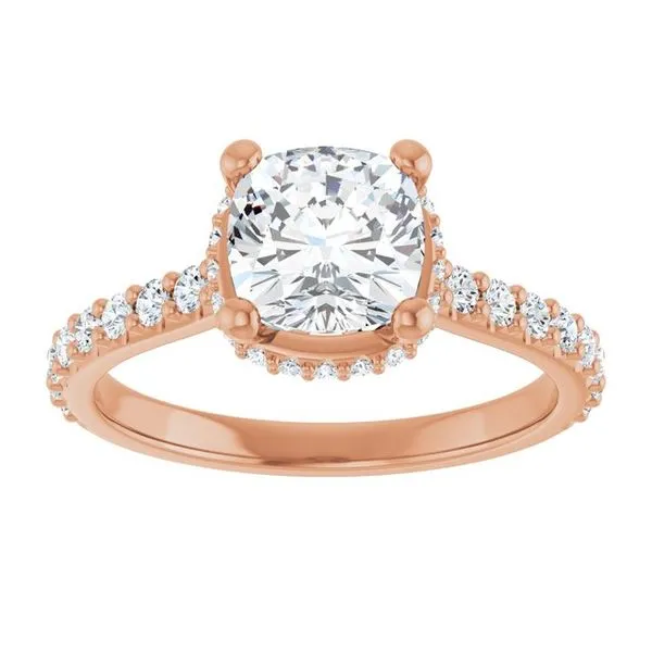 Hidden Halo-Style Engagement Ring Image 3 Don's Jewelry & Design Washington, IA