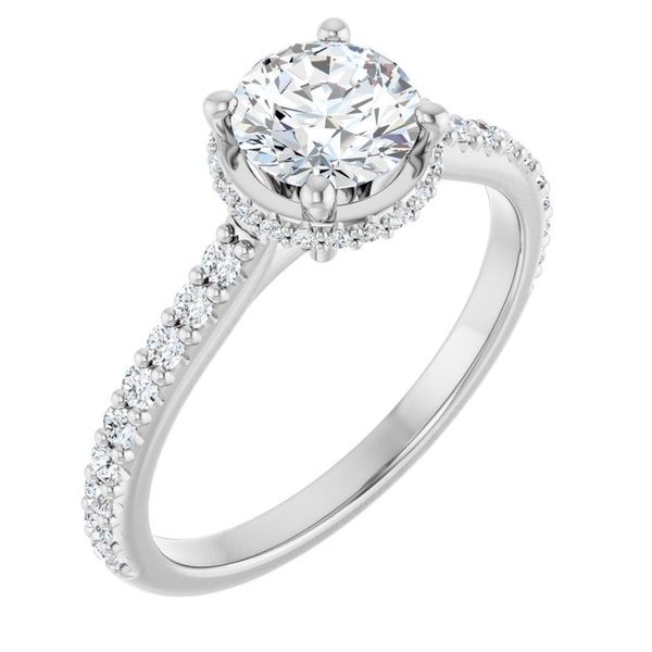 Hidden Halo-Style Engagement Ring