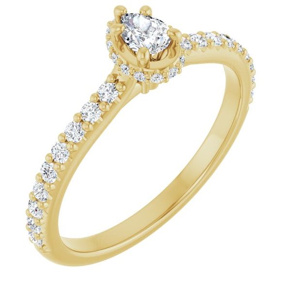 Hidden Halo-Style Engagement Ring