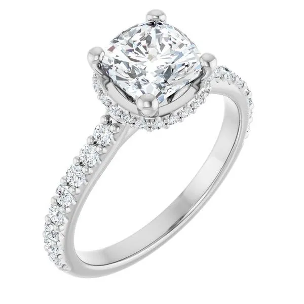 Hidden Halo-Style Engagement Ring