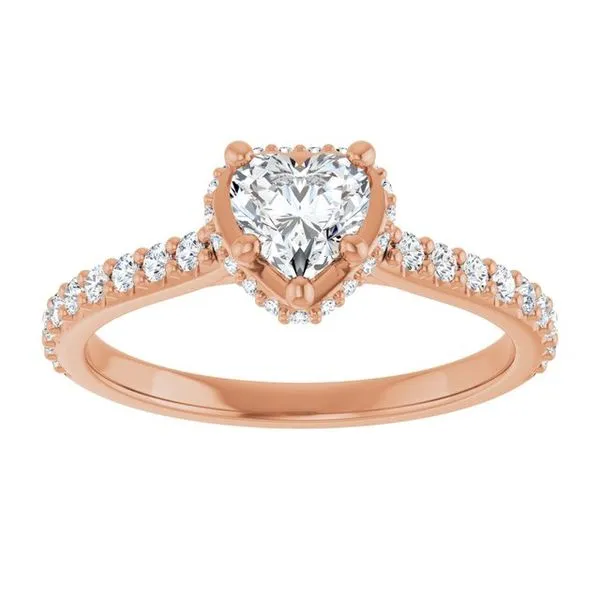 Hidden Halo-Style Engagement Ring Image 3 Hudson Valley Goldsmith New Paltz, NY