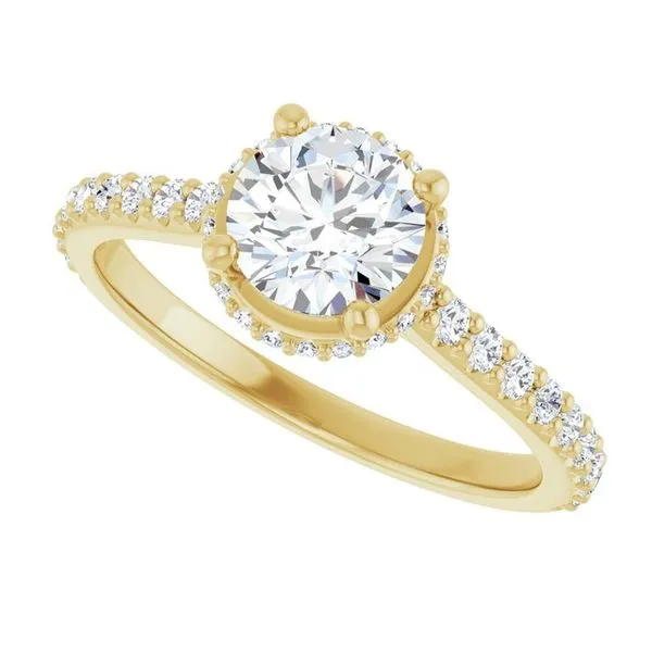 Hidden Halo-Style Engagement Ring Image 5 Hudson Valley Goldsmith New Paltz, NY