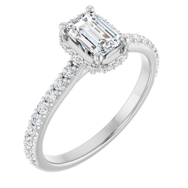 Hidden Halo-Style Engagement Ring