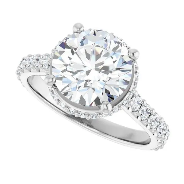 Hidden Halo-Style Engagement Ring Image 5 Ask Design Jewelers Olean, NY