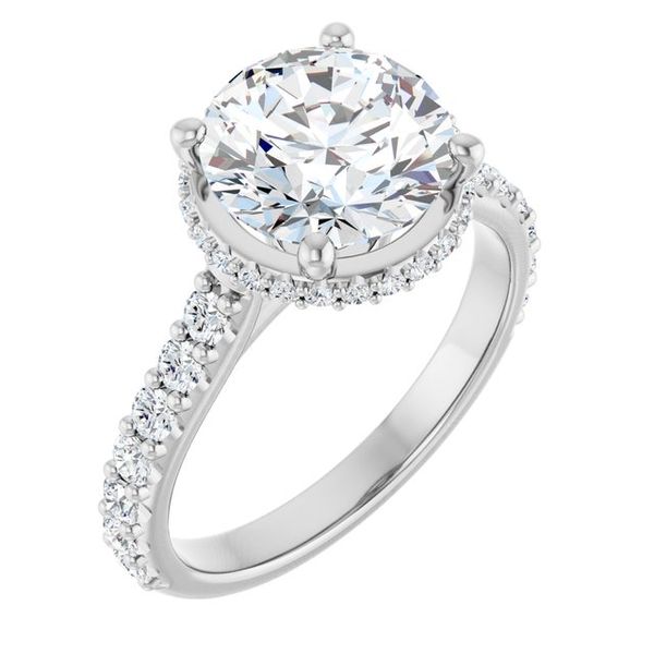 Hidden Halo-Style Engagement Ring