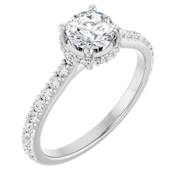 Hidden Halo-Style Engagement Ring J. West Jewelers Round Rock, TX