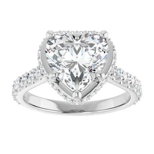Hidden Halo-Style Engagement Ring Image 3 Hudson Valley Goldsmith New Paltz, NY