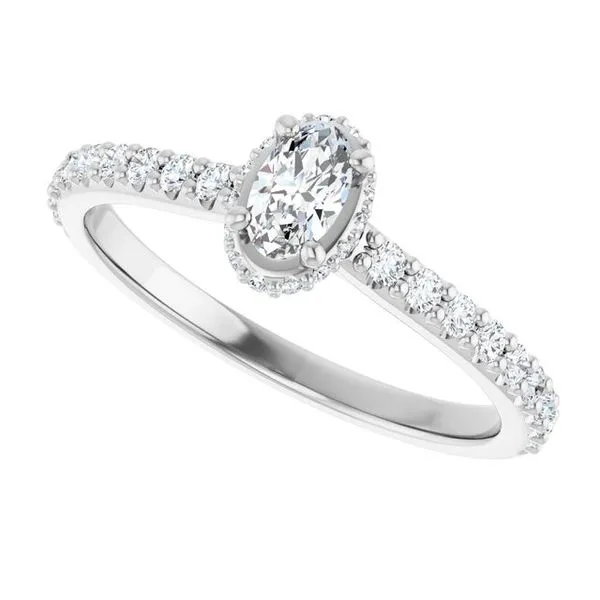 Hidden Halo-Style Engagement Ring Image 5 Ask Design Jewelers Olean, NY