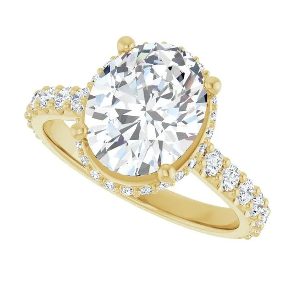 Hidden Halo-Style Engagement Ring Image 5 Hudson Valley Goldsmith New Paltz, NY