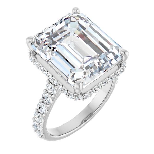 Hidden Halo-Style Engagement Ring