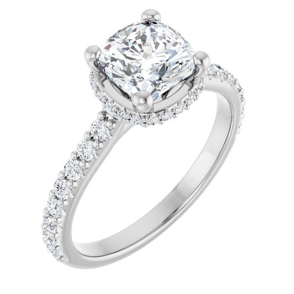 Hidden Halo-Style Engagement Ring