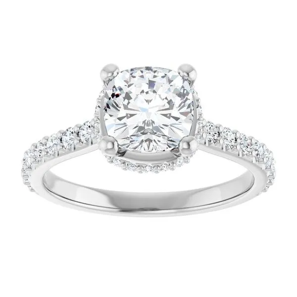 Hidden Halo-Style Engagement Ring Image 3 J. West Jewelers Round Rock, TX