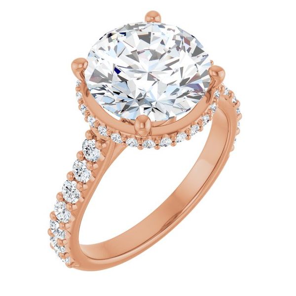 Hidden Halo-Style Engagement Ring