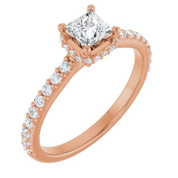 Hidden Halo-Style Engagement Ring