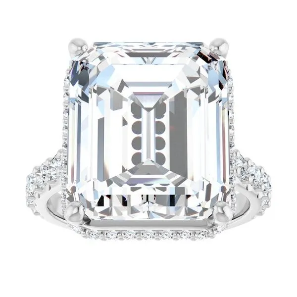 Hidden Halo-Style Engagement Ring Image 3 Hudson Valley Goldsmith New Paltz, NY