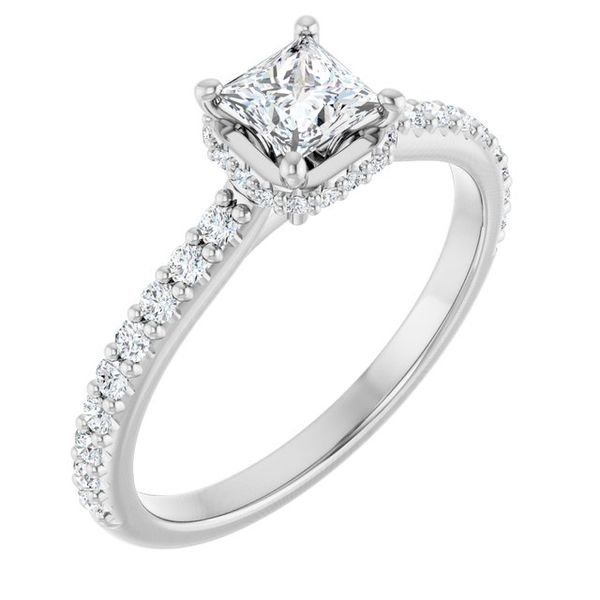 Hidden Halo-Style Engagement Ring