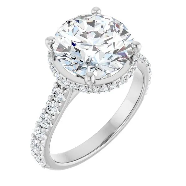 Hidden Halo-Style Engagement Ring Hudson Valley Goldsmith New Paltz, NY