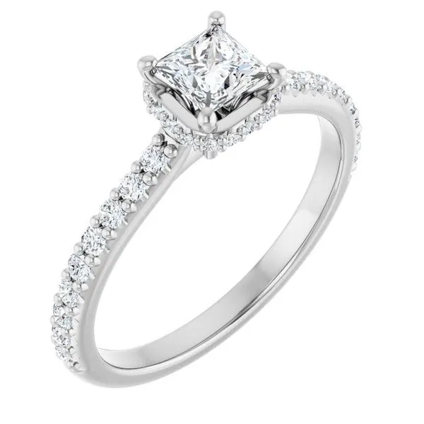 Hidden Halo-Style Engagement Ring