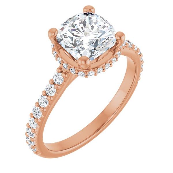 Hidden Halo-Style Engagement Ring