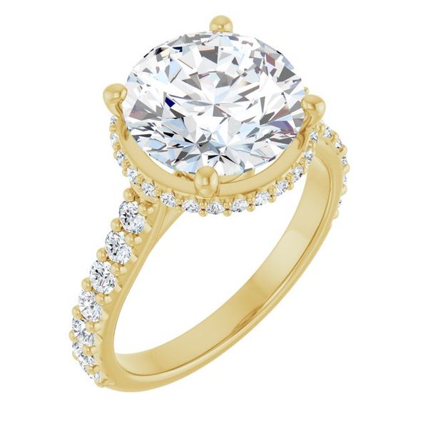Hidden Halo-Style Engagement Ring