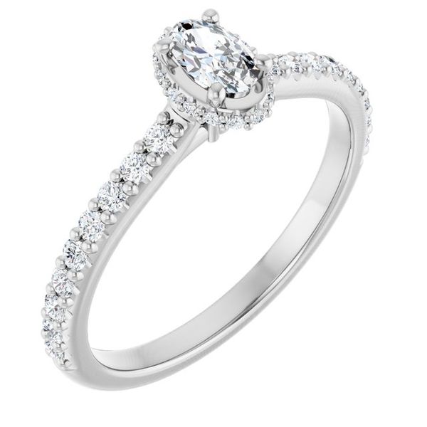 Hidden Halo-Style Engagement Ring