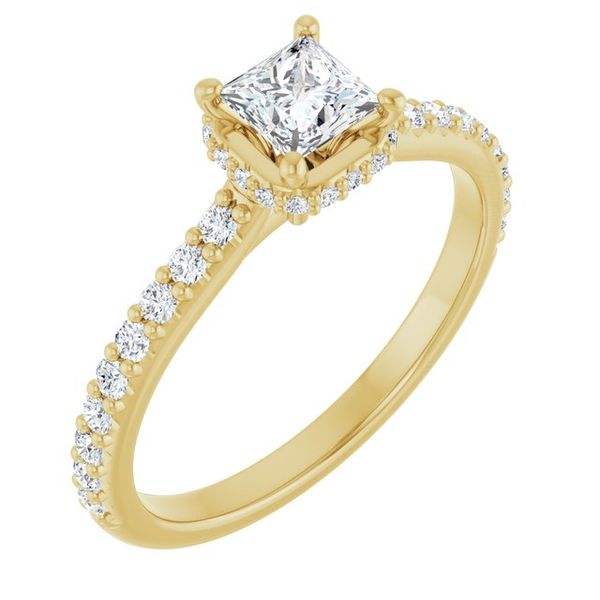 Hidden Halo-Style Engagement Ring