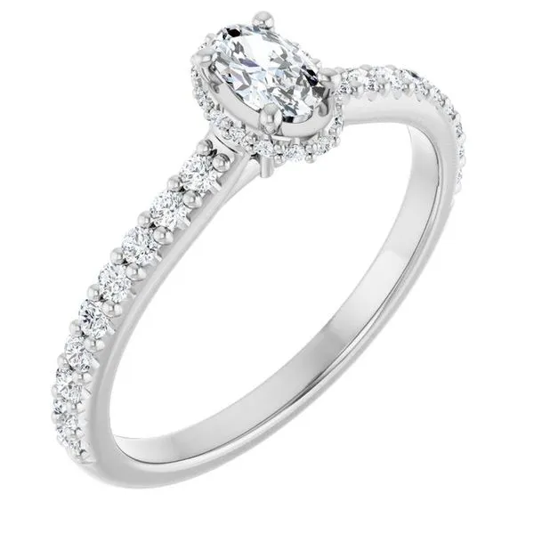 Hidden Halo-Style Engagement Ring JF Jones Jewelers Rochester, NY