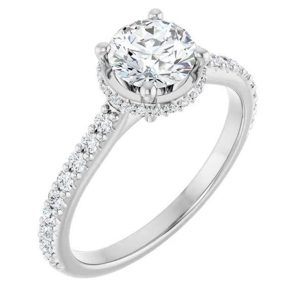 Hidden Halo-Style Engagement Ring