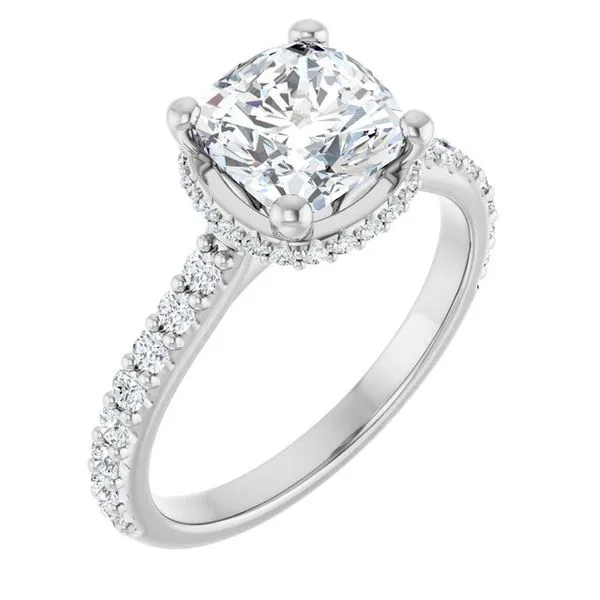 Hidden Halo-Style Engagement Ring