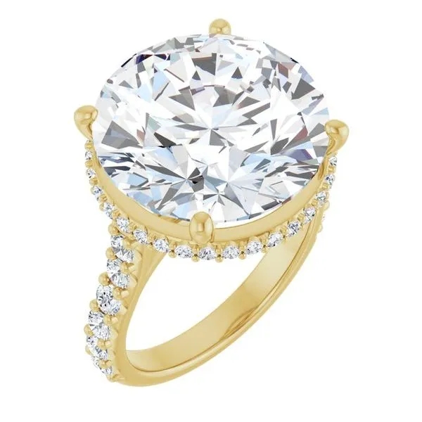 Hidden Halo-Style Engagement Ring
