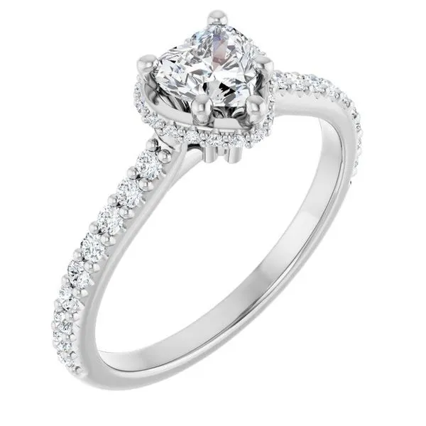 Hidden Halo-Style Engagement Ring J. West Jewelers Round Rock, TX