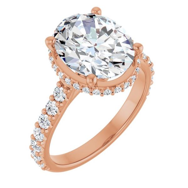 Hidden Halo-Style Engagement Ring
