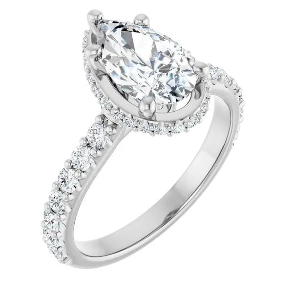 Hidden Halo-Style Engagement Ring