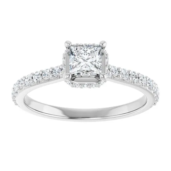 Hidden Halo-Style Engagement Ring Image 3 The Jewelry Source El Segundo, CA