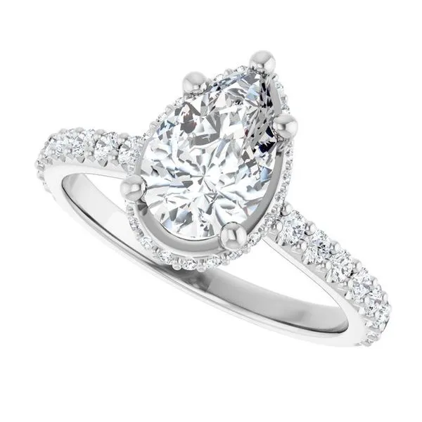 Hidden Halo-Style Engagement Ring Image 5 J. West Jewelers Round Rock, TX