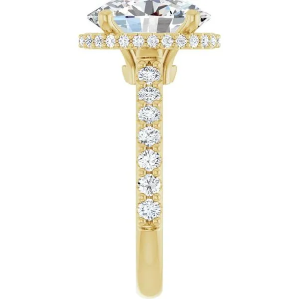 Hidden Halo-Style Engagement Ring Image 4 Hudson Valley Goldsmith New Paltz, NY